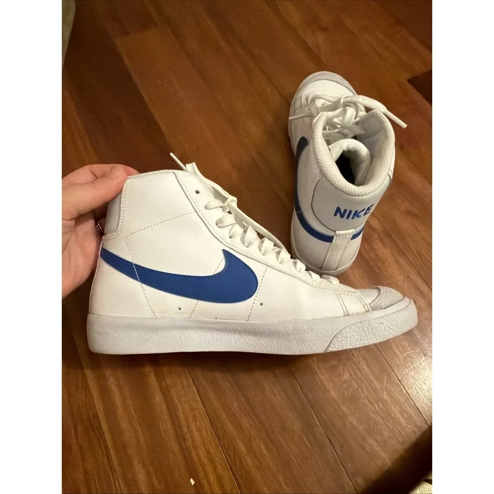 Nike Blazer Mid '77 White Racer Blue Kids Youth 6 Years